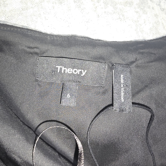 Theory Nayline R Crepe Tie-Waist High-Low Halter Dress, Black - Size 6 - Picture 7 of 8